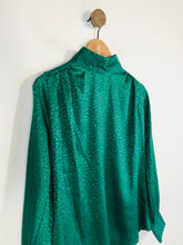 Load image into Gallery viewer, Closet London Women's Leopard Print High Neck Blouse NWT | UK12 | Green