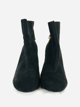 Load image into Gallery viewer, Zara Women’s Mirror Heeled Velvet Boots | EU40 UK6 | Black