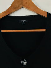 Load image into Gallery viewer, Hobbs Women's Silk Blend Button Up Cardigan | UK16 | Black