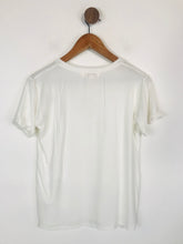 Load image into Gallery viewer, Louche Women's Embroidered V Neck T-Shirt | UK10 | White