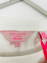 Load image into Gallery viewer, Ted Baker Women’s Animal Print Sweatshirt NWT | 1 UK8 | White and Pink
