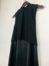 Load image into Gallery viewer, Zara Women's High Neck Ribbed A-Line Dress | L UK14 | Black