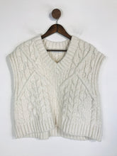 Load image into Gallery viewer, Zara Women's Cable Knit Sweater Vest | S UK8 | White