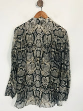 Load image into Gallery viewer, Massimo Dutti Women's Animal Print Button-Up Shirt | EU42 UK14 | Grey