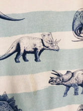 Load image into Gallery viewer, Boden Kid's Striped Dinosaur Print T-Shirt | 4-6 Years | Blue