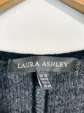 Load image into Gallery viewer, Laura Ashley Women's Wool Sleeveless Cardigan | UK16 | Blue