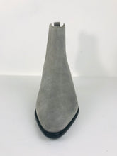 Load image into Gallery viewer, Jigsaw Women's Suede Heeled Boots | EU37 UK4 | Grey