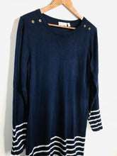 Load image into Gallery viewer, Jojo Maman Bébé Women's Striped Maternity Sheath Dress | M UK10-12 | Blue