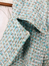 Load image into Gallery viewer, Jean Muir Women's Tweed Overcoat | UK12 | Blue