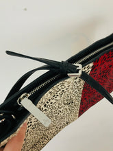 Load image into Gallery viewer, Zara Womens Leopard Print Leather Shoulder Bag | Small | Red