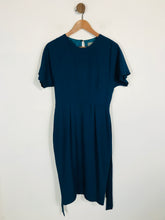 Load image into Gallery viewer, Oasis Women's Pleated Smart A-Line Dress NWT | UK10 | Blue