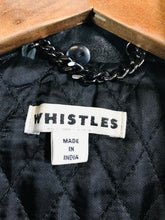 Load image into Gallery viewer, Whistles Women's Leather Fur Biker Jacket | UK14 | Black