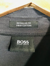 Load image into Gallery viewer, Hugo Boss Men's Cotton Long Sleeve Polo Shirt | L | Black