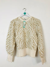 Load image into Gallery viewer, Mango MNG Womens Balloon Sleeve Knit Jumper NWT | M | Cream