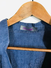 Load image into Gallery viewer, Shircket Women's Linen Floral Blazer Jacket | L UK14 | Blue