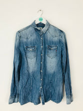 Load image into Gallery viewer, Replay Women’s Denim Long Sleeve Shirt | XL | Washed Blue