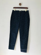 Load image into Gallery viewer, Boden Women’s Polka Dot Tapered Leg Chinos | UK10 | Blue