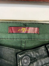 Load image into Gallery viewer, 7 For All Mankind Women's Metallic Skinny Jeans | W28 UK10 | Green
