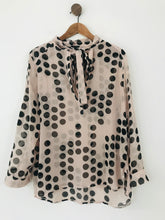 Load image into Gallery viewer, Full Circle Women's Polka Dot Blouse | UK10 | Beige