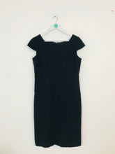 Load image into Gallery viewer, Hobbs Women’s Wool Cap Sleeve Shift Dress | UK12 | Navy