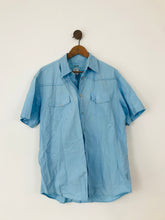 Load image into Gallery viewer, Versace Jeans Couture Men’s Short Sleeve Collared Shirt | XL | Blue