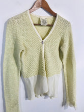 Load image into Gallery viewer, Out of Xile Women's Silk Knit Cardigan | UK14 | Yellow