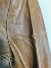 Load image into Gallery viewer, Tommy Hilfiger Women's Leather Jacket Overcoat | M UK10-12 | Brown