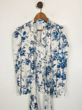 Load image into Gallery viewer, Anne Louise Boutique Women's Floral High Neck Blouse | UK10 | White