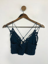 Load image into Gallery viewer, Free People Women's Crop Lace Tank Top | S UK8 | Blue