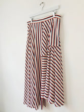 Load image into Gallery viewer, Studio by Preen Women’s Stripe Asymmetric Midi Skirt | UK14 | Multi
