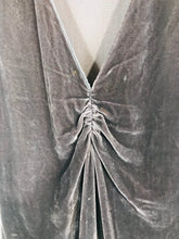 Load image into Gallery viewer, Vanessa Bruno Women's Silk Velvet A-Line Dress | EU36 UK8 | Grey