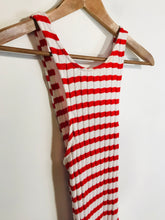 Load image into Gallery viewer, Zara Women's RibbedStriped Bodycon Dress | M UK10-12 | Red