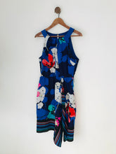 Load image into Gallery viewer, Coast Women's Floral Halter Neck A-Line Dress | UK14 | Blue