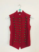 Load image into Gallery viewer, DKNY Women’s Period Vintage Doublet Waistcoat Vest | 2 UK6 | Red