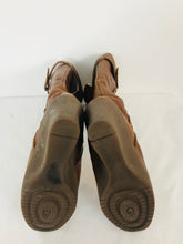 Load image into Gallery viewer, UGG Women’s Wedge Knee Fleece Lined Leather Boots | UK3 | Brown