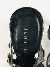 Load image into Gallery viewer, Jenni Button Women's Leather Heels | UK3 | Black