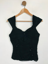 Load image into Gallery viewer, Gina Bacconi Women's Ruched Tank Top NWT | UK12 | Black