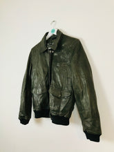 Load image into Gallery viewer, BLK DNM Womens Leather Biker Jacket | L | Dark Green
