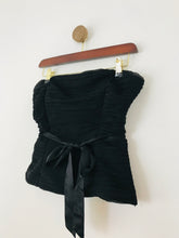 Load image into Gallery viewer, Coast Women's Silk Corset Style Pleated Blouse  | UK12 | Black