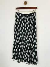 Load image into Gallery viewer, East Women's Polka Dot Pleated A-Line Skirt | L UK14 | Black
