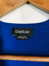 Load image into Gallery viewer, bebe Women's Crop Ribbed Cardigan | M UK10-12 | Blue