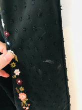 Load image into Gallery viewer, Whistles Women’s Floral Embroidered Long Sleeve Dress | UK6 | Black