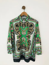 Load image into Gallery viewer, Zara Women’s Paisley Print Long Sleeve Shirt | L UK14 | Green