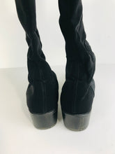 Load image into Gallery viewer, Stuart Weitzman for Russell & Bromley Women's Suede Knee Boots | UK8.5 | Black