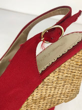 Load image into Gallery viewer, Phase Eight Womens Peep Toe Wedges | UK7.5 EU40 | Red