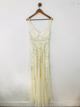 Load image into Gallery viewer, Sue Wong Women's Lace Embroidered Maxi Dress | UK10 | White