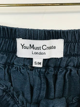 Load image into Gallery viewer, You Must Create YMC Women's Silk A-Line Skirt  | S UK8 | Blue