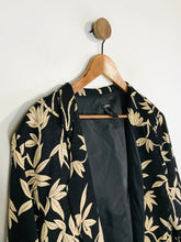Load image into Gallery viewer, Fusion Women's Silk Floral Blazer Jacket | UK3X | Black