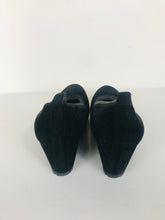 Load image into Gallery viewer, Aquatalia for Russell & Bromley Women's Suede Wedge Court Shoes | EU38.5 | Black