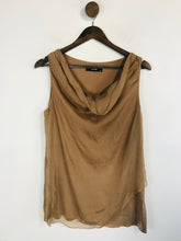 Load image into Gallery viewer, Hallhuber Women's Silk Sleeveless Blouse | EU38 UK10 | Brown